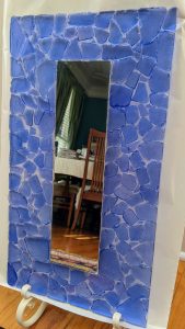 Blue Seaglass Mirror 10.25" x 18.5"