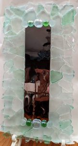 Seaglass Funhouse Mirror 10"x19"