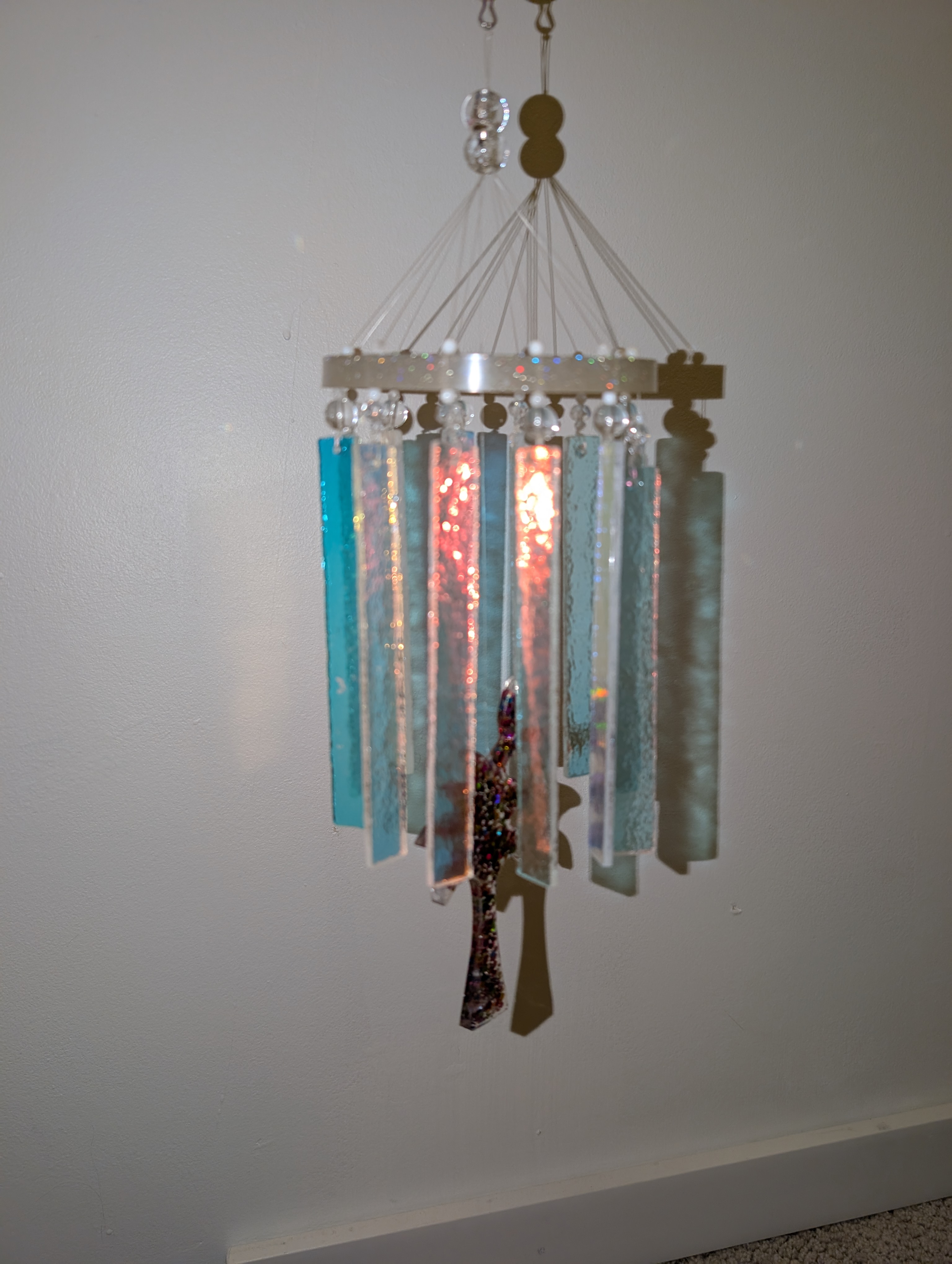 Silver Confetti Sun Chime